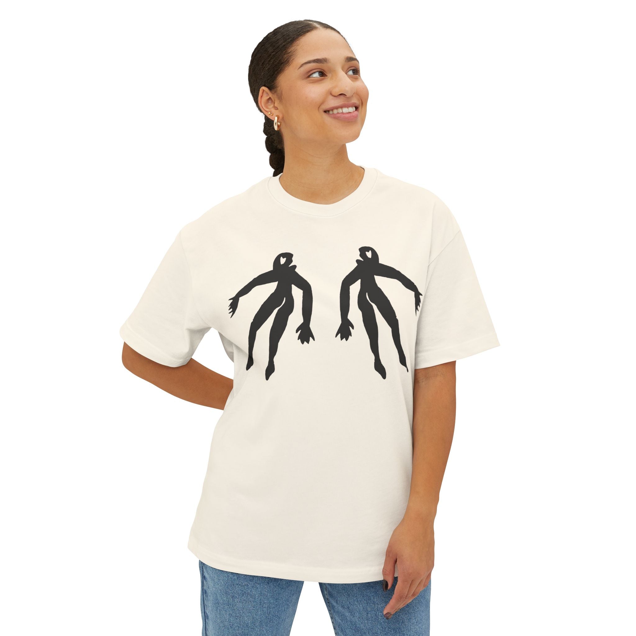 Figure 22 Two-tone Unisex Oversized Boxy Tee – Minimalist Streetwear Essential | Falling Series