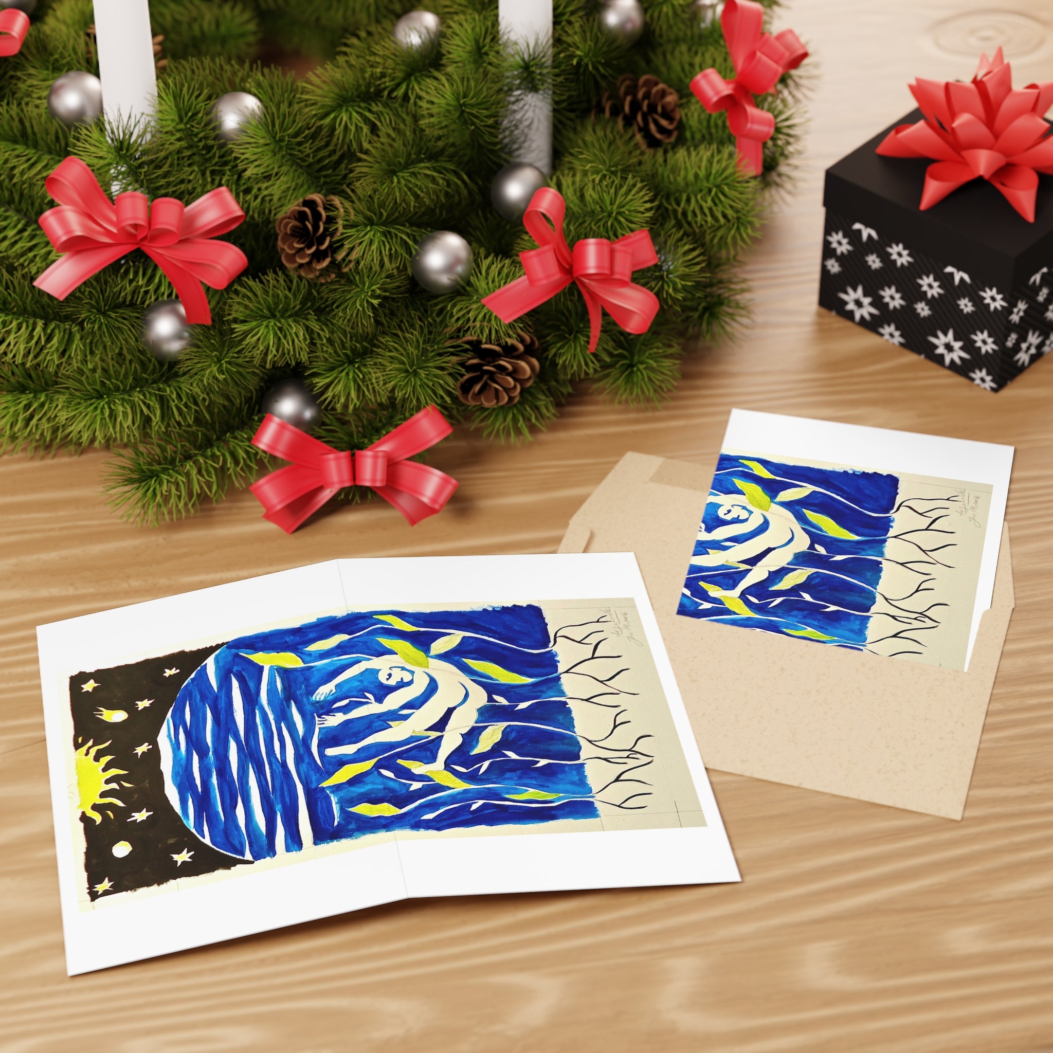 Colorful Greeting Cards for All Occasions - 1 or 10-pc Set, Artistic Note Cards, Birthday Greetings, Thank You Cards, Holiday Cards