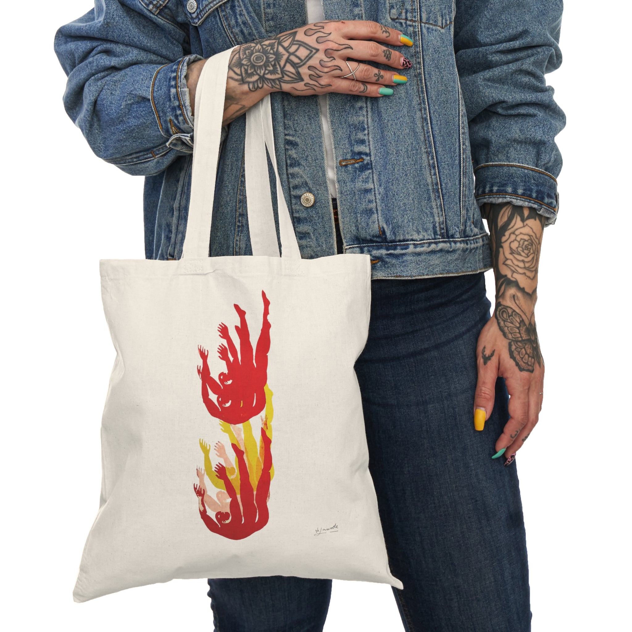 Figure 3 Graphic Art Tote Bag | Eco-Friendly Reusable Shopping & Beach Bag