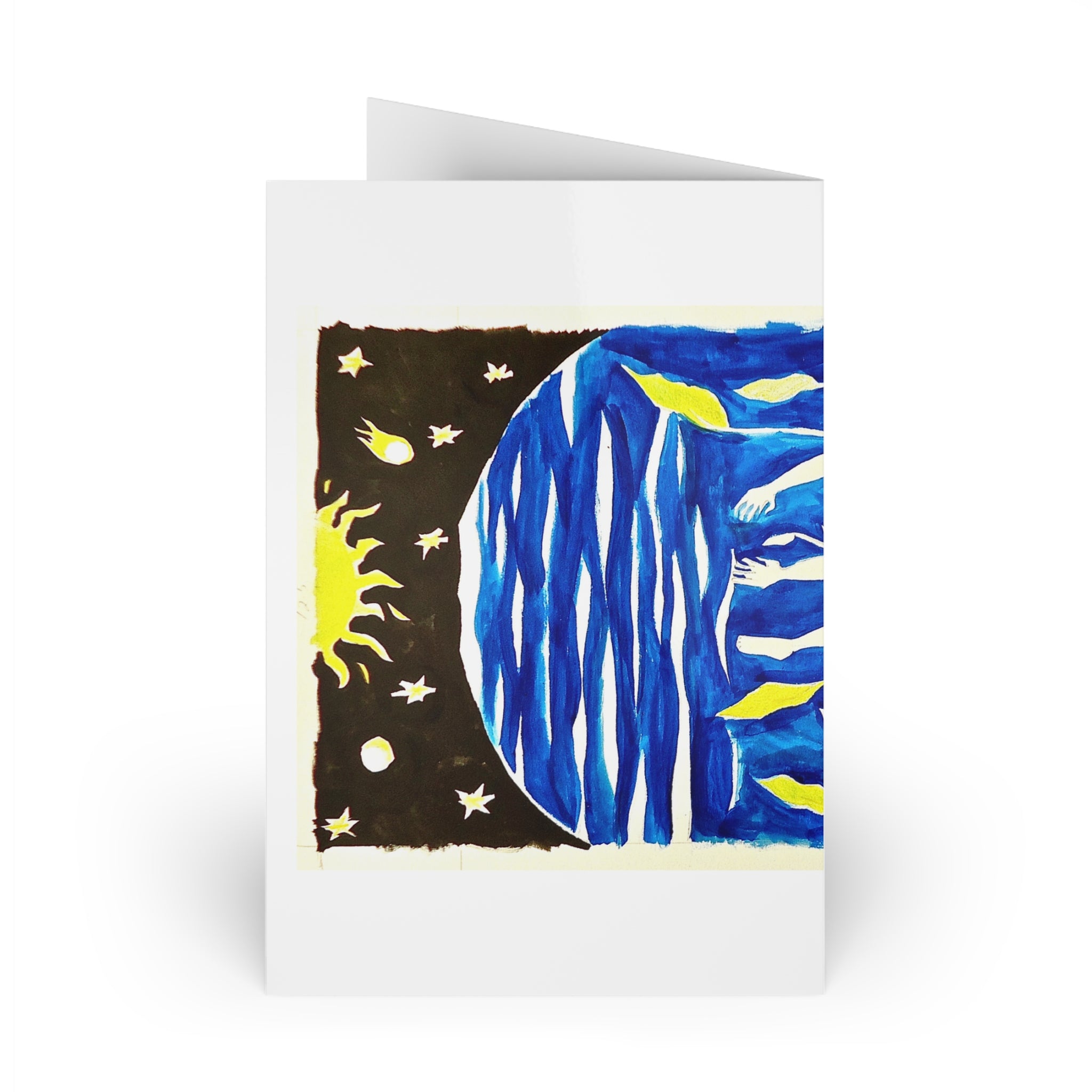 Colorful Greeting Cards for All Occasions - 1 or 10-pc Set, Artistic Note Cards, Birthday Greetings, Thank You Cards, Holiday Cards