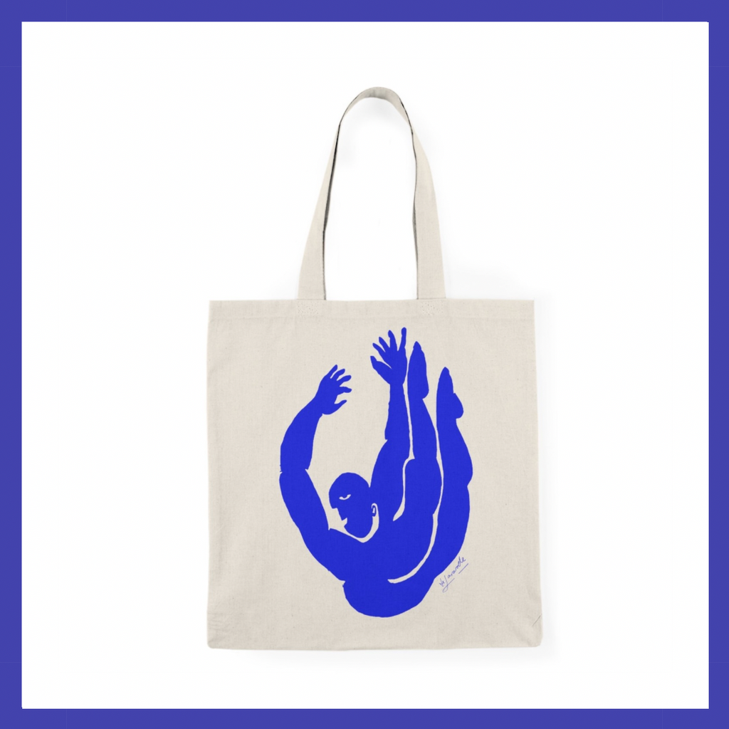 Figure 1 Graphic Art Tote Bag, Reusable Shopping Bag, Eco-Friendly Gift, Beach Bag, Art Lover's Tote