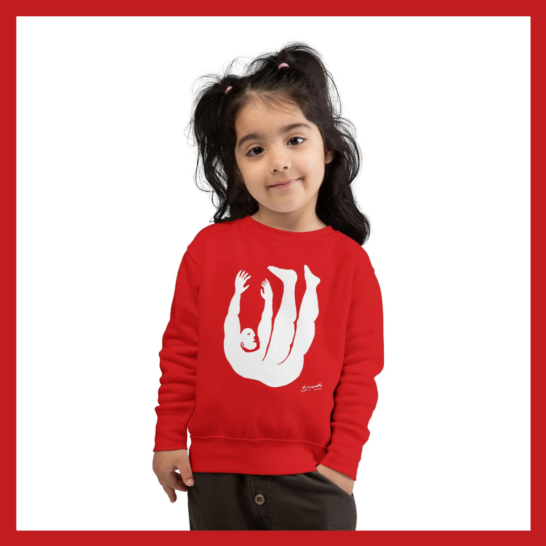 Figure 2 Toddler Sweatshirt – Adorable Minimalist Graphic by de Lanerolle | Falling Series